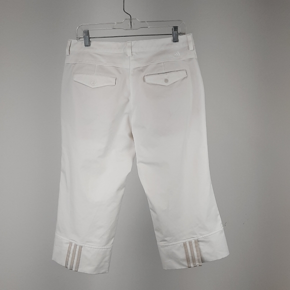 Adidas stretch Climacool capris pants white size10 - Picture 2 of 3